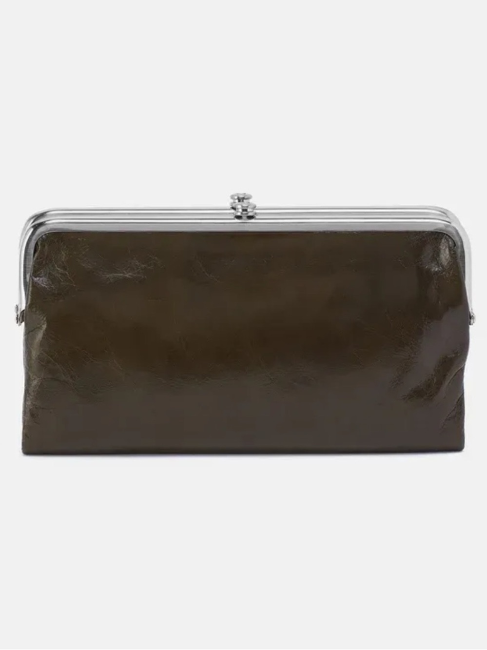 Hobo Brown Patent Lauren Clutch Wallet
